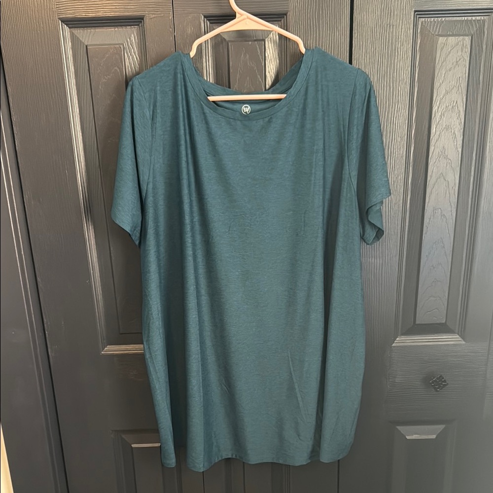 Wander Relaxed Green and Blue Short Sleeve Tee